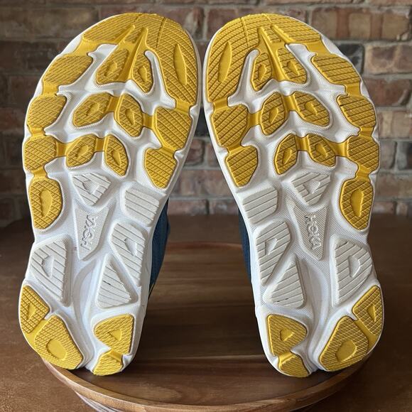 Hoka Clifton 10 Max Cushion Men's 8 2E Road Running Blue White Sneakers Shoes - Picture 15 of 16